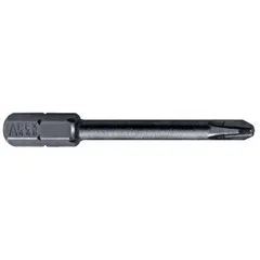 This APEX impact bit features a #2 Phillips (PH2) drive size and a standard hex shank, with an overall length of 2 inches. It is designed for use with impact drivers and power tools in fastening applications requiring a #2 Phillips bit.