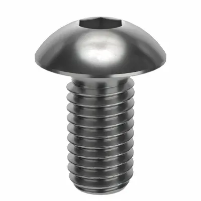 FOREVERBOLT Socket Head Cap Screw: M5x0.80 Thread Size, 10 mm Lg, Button, NL-19, Stainless Steel - Button Head Socket Cap Screws