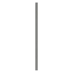 This pilaster is designed for use with commercial bathroom partitions, providing structural support and privacy in restroom stalls. It features a polymer inner core, a Charcoal color, and a Pebble finish. Dimensions: 82 inches high, 3 inches wide, 1 inch thick.