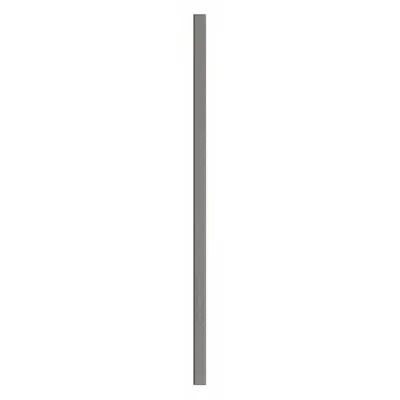 ASI GLOBAL PARTITIONS Partition Column: Plastic Polymer, Pebble, Charcoal, 82 in Ht, 3 in Wd - Pilasters for Bathroom Partitions