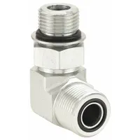 Hydraulic Hose Adapter: 5/8 in x 5/8 in Fitting Size, Male x Male, ORS x ORB, Rigid, 90° Elbow (MPN FF1868T1010S)