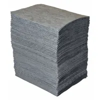 BRADY SPC ABSORBENTS Sorbent Pad: 46 7/8 oz Volume Absorbed Per Pad, Polypropylene, Gray, 100 PK (MPN GP500)