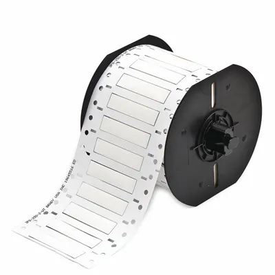 BRADY Sleeve Label: 1/4 in x 2 in, Polyolefin, White (Matte) - Brady Precut Sleeve Label Rolls