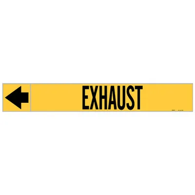 BRADY Exhaust Adhesive Pipe Marker on a Roll - Exhaust Adhesive Pipe Markers on a Roll