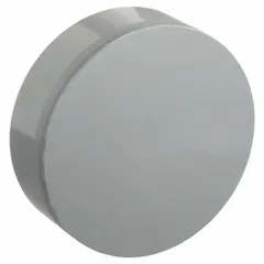 PVC end cap designed to seal the end of a 6-inch duct system. Features a 6 5/8 in inlet diameter, 2 3/4 in overall length, and 0.1875 in material thickness. Suitable for use in ventilation, exhaust, and dust-collection applications requiring a corrosion-resistant closure.