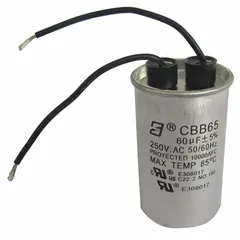 This capacitor is a motor replacement part designed to provide starting or running torque in compatible motors. It is intended for use with manufacturer model number 45LW12. Typical applications include industrial equipment requiring a capacitor replacement for motor maintenance.