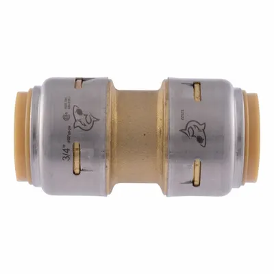 SHARKBITE MAX Standard Brass Push-to-Connect Tube Coupling - Standard Brass Push-to-Connect Tube Fittings