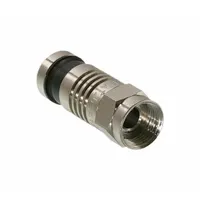 GEM BY TRIPLETT Coaxial Connector: Male, Connector, Silver, Compression, RG-6, 1 GHz Max Freq, 10 PK (MPN 0406-6CSQSTP)