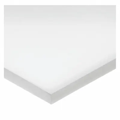 UHMW Polyethylene Bar: 0.5 in Thick, 5 in x 12 in, Opaque, White - UHMW Polyethylene Sheets & Bars