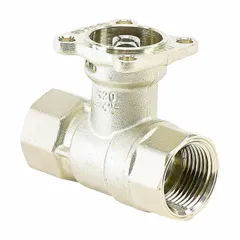 The Belimo B218 is a 2-way characterized control valve body with 3/4 in female NPT connections, a CV flow of 7.4, and a close-off rating of 200 psi. Designed for water media, it features a stainless steel ball and brass body. This valve body is supplied without an actuator and is used in hydronic HVAC systems to modulate water flow.