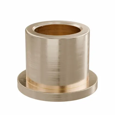 OILITE Flanged Sleeve Bearing: Bronze, SAE 841, 15 mm Bore, 21 mm OD, 20 mm Lg - Lubricated General Purpose Metallic Flanged Sleeve Bearings