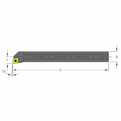 ULTRA-DEX USA Indexable Boring Bar: A08M SCLCR2 - Indexable Boring Bars