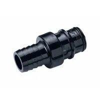 Quick Connection Coupling: Straight, 5/8 in ID Size, Quick-Disconnect Coupler x Barbed, Polysulfone (MPN HFCD221057)