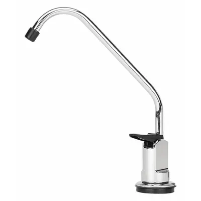 PENTAIR/EVERPURE Single-Post Gooseneck Glass Filler, Brass, Chrome, Spray - Glass Fillers