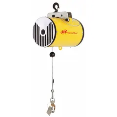 Hook-mounted air cable balancer with 200 lb maximum lifting capacity. Features manipulator controls and NPT air inlet. Designed for lifting and positioning loads in industrial assembly and material handling applications.