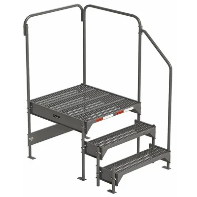 EGA Work Platform: 2.3 ft Platform Ht - Max, 34.6 in x 39 in, Steel - Configurable Single-Access Platforms