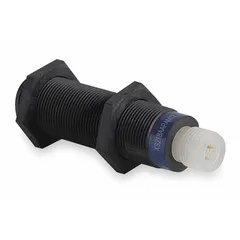 Cylindrical inductive proximity sensor with built-in M12 connector. Unshielded design with PNP output. Operates on 12-48V DC supply voltage. Suitable for non-contact detection of metallic objects in industrial automation applications such as position sensing, part detection, and machine control.