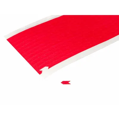 CAPLUGS Identification Arrow Tape: Red, 3/16 in Wd, 1/4 in Lg, Vinyl, 425°F Max Temp - Inspection & Identification Arrows