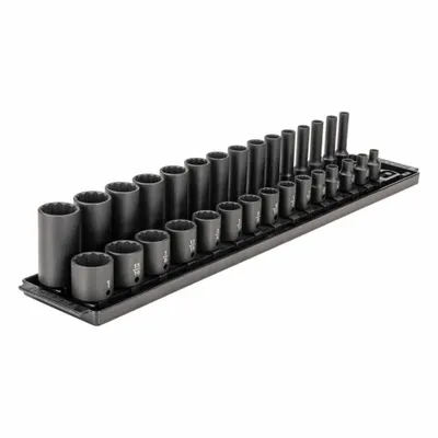 TEKTON Impact Socket Set: 3/8 in Drive Size, Small Set (0-50 pieces) Set Size - SAE Impact Socket Sets