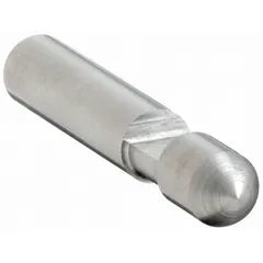 Carbide flush-trim router bit with a 1/4 in cutter diameter and single flute. Designed for trimming laminate, veneer, or solid wood flush with a template or substrate in woodworking applications such as cabinetry and countertop edge finishing.