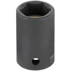 This 1/4" drive impact socket features an 11 mm metric, 6-point standard configuration. Constructed with a manganese phosphate finish, it is designed for use with impact tools in applications such as automotive repair, machinery maintenance, and industrial assembly.