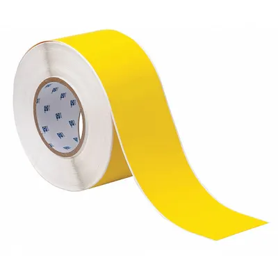 BRADY Continuous Label Stock: 3 in x 300 ft, Polyvinyl Fluoride, Yellow (Matte) - Brady Thermal Transfer Continuous Label Rolls