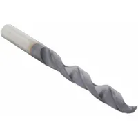 Solid carbide jobber-length drill bit with AlTiN coating for extended tool life. Features a 118° 4-facet point geometry that reduces walking and improves hole accuracy. Suitable for general-purpose drilling in hard materials such as stainless steel and alloy steels in industrial manufacturing and maintenance applications