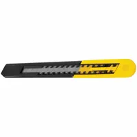 STANLEY Snap-Off Utility Knife: 5 in Overall Lg, Textured, 13 Segments, 0 Blades Stored, Black (MPN 10-150)