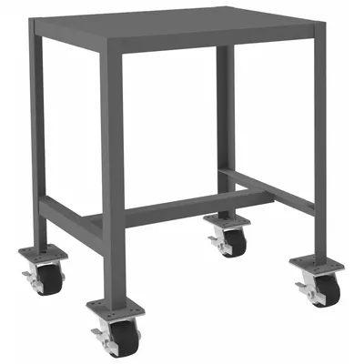 DURHAM MFG Work Table: Fixed Ht, Steel, 24 in x 18 in - Steel-Top Mobile Worktables