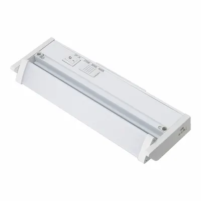 LED Under Cabinet: 450 lm, 2700K, 6.5 W, Hardwired, White, Plastic, 1 in Ht - Linear LED Under-Cabinet Light Fixtures