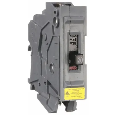WADSWORTH UBIA20NI Miniature Circuit Breaker, 20A, 120V AC, 10kA, 1 in Wide - Wadsworth Miniature Circuit Breakers