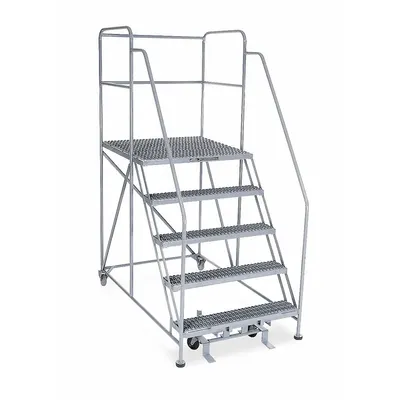 COTTERMAN Mobile Work Platform: 4.2 ft Platform Ht - Max, 36 in x 60 in, Steel - Manual-Lock Rolling Single-Access Platforms