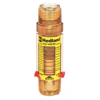 HEDLAND Mechanical Flowmeter: Flow Meter, Scale, Variable Area, Inline, Universal, Gallons/Liters (MPN H621-018-R)