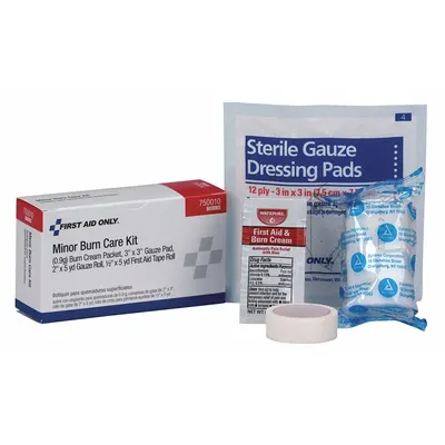 FIRST AID ONLY Burn Care Kit: 5 Components, 1 People Served - Partial First Aid Kit Refills