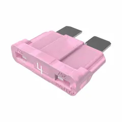 Fast-acting fuse rated 4 A at 32 V DC for overcurrent protection in automotive circuits. The indicating feature provides visual confirmation of a blown fuse. Suitable for vehicle electrical systems requiring rapid response to fault currents.