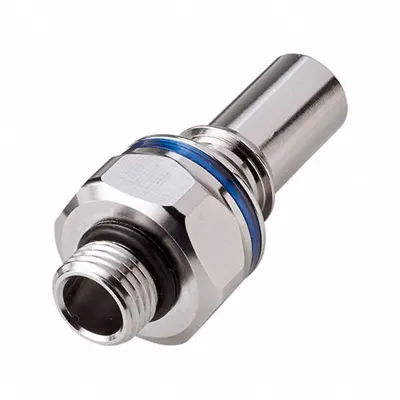 CPC Quick Connection Coupling: Straight, 3/8 in Pipe Size, Cool Blue, Quick Disconnect - Chrome-Plated Brass Quick-Disconnect Tube Fittings