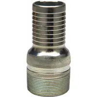 Barbed Hose Fitting: For 2 1/2 in Hose I.D., Steel x Steel, 2-1/2 in x 3 in Fitting Size, No Knurl (MPN STC3035)