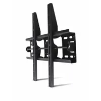 Steel wall mount with black powder-coated finish. Accommodates flat-panel screens from 32 in to 75 in, supporting up to 88 lb. Offers 10° down tilt for glare reduction; no swivel. Includes mounting hardware. Suitable for residential or commercial settings where fixed-angle viewing is desired