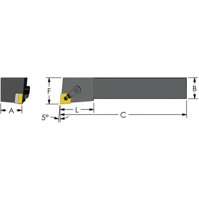 ULTRA-DEX USA MCLNR 20-5D Indexable Turning & Profiling Toolholder - Indexable Turning & Profiling Toolholders