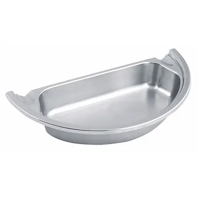 SPRING USA Food Pan: Half Size, Half Round, 1.8 ga Gauge, 2 qt Capacity - Steam Table Pans