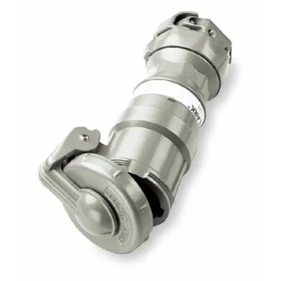 HUBBELL Pin and Sleeve Connector: Gray, 250V DC/600V AC, Single Phase, 100 A, 3 Pole - Hazardous Location Connectors