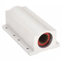 PBC LINEAR Mounted Linear Bearing: Twin, Self-Aligning, 1 1/2 in Inside Dia, Frelon™ Gold, PW (MPN PW24)