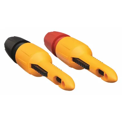 FLUKE Test Clip: Test Clip, 4 in Lg, Black/Red, 60 V Max Volt - Test Clips