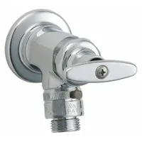 CHICAGO FAUCETS Inside Sill Fitting: Tee, Brass, Polished Chrome, Metal, NPT, 3 3/4 in Overall Ht (MPN 387-E27CP)
