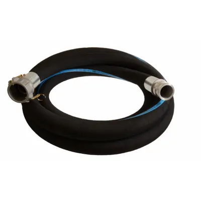 CONTINENTAL Suction and Discharge Hose: 1 in Hose Inside Dia., 150 psi, Black - EPDM Water Suction & Discharge Hose Assemblies with EPDM Cover with Spiral-Plied Synthetic Fabric & Wire Helix Reinforcement