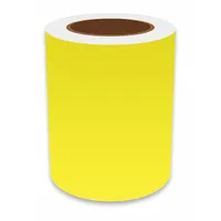 Continuous Label Stock: 6 in x 75 ft, Vinyl, Fluorescent Yellow (Gloss), Indoor (MPN FLUYL-3152)