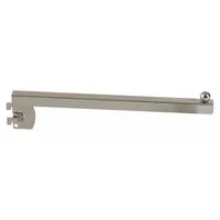 ECONOCO Straight Arm: Single, 1 in Slot Spacing, 1/2 in Slot Lg, 1 in x 12 in x 1 in, Chrome, Silver (MPN TS/12)