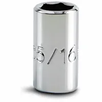 PROTO Socket: SAE, 1/4 in Drive Size, 5/16 in Socket Size, 6-Point, Std, Chrome, Not Tether Capable (MPN J4710)