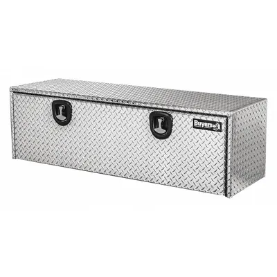 BUYERS PRODUCTS Single Drop-Down Door Box, Silver, Keyed - Single Drop-Down Door Boxes