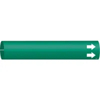 Pipe Marker: Green, White, Fits 3/4 to 1 3/8 in Pipe O.D., 1 Pipe Markers, With (MPN 4011-A)